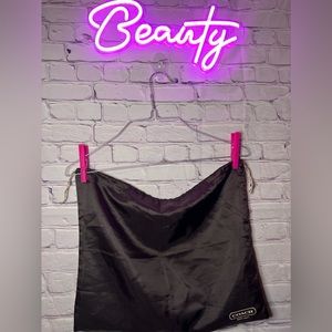 Coach Dust Bag Dark Chocolate Gold Rope Drawstrings